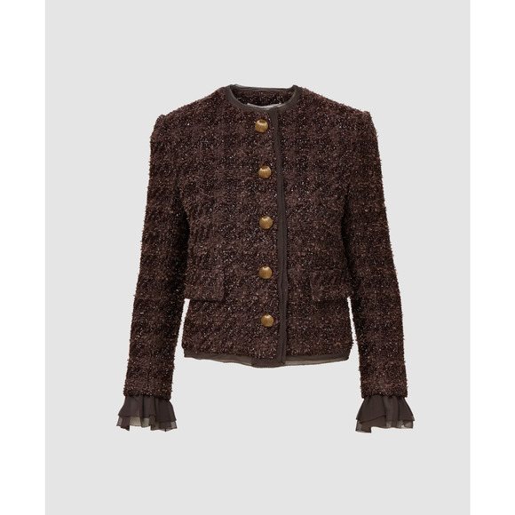 Veronica Beard Audrina Metallic Tweed Jacket US 4 - Picture 3 of 11